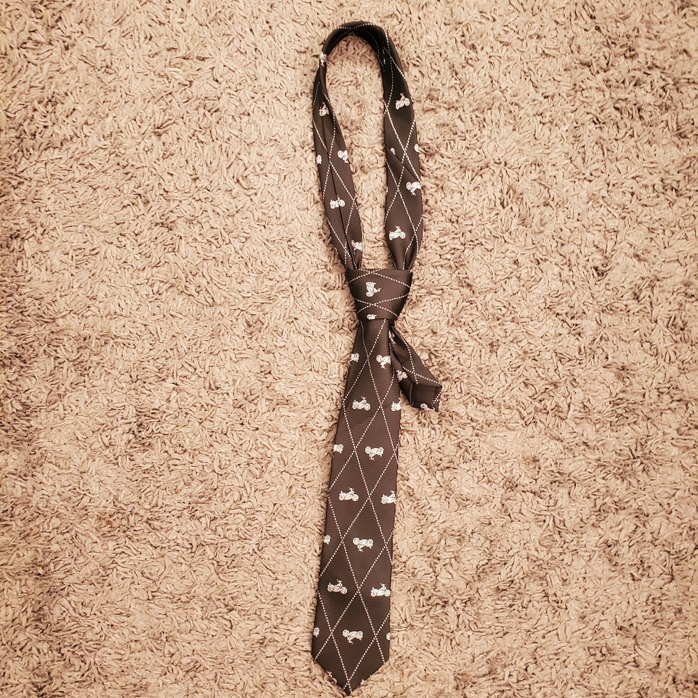 Old Navy Biker Graphic Black White Childrens Kids Dress Tie‎